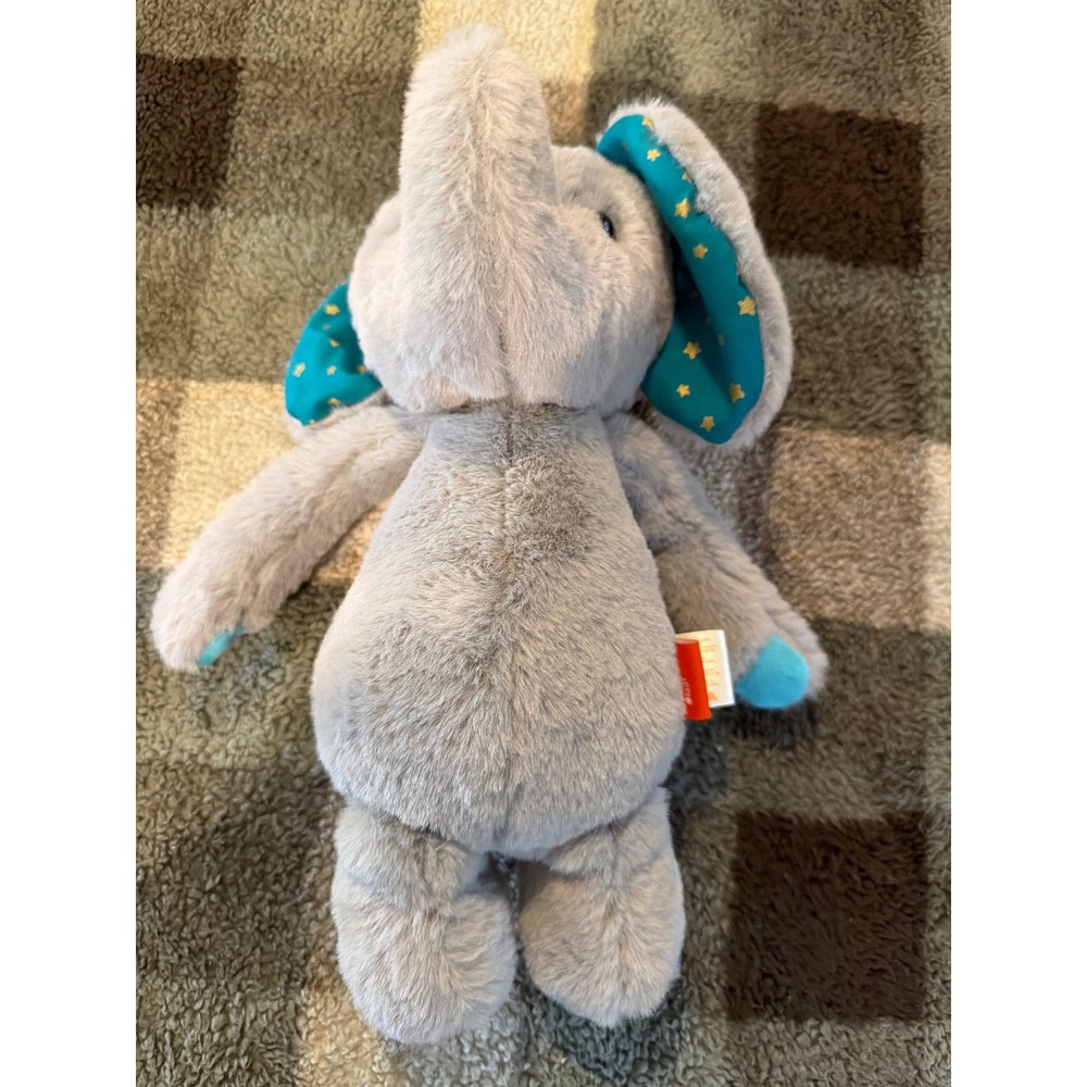 B. Softies Happy Hues Moony Miles Elephant Plush Grey Teal Star Ears BX2363Z NWT